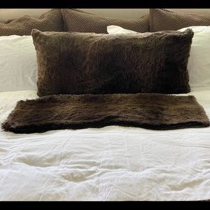 Restoration Hardware 2 Faux Fur King Pillow Covers. Insert not included.